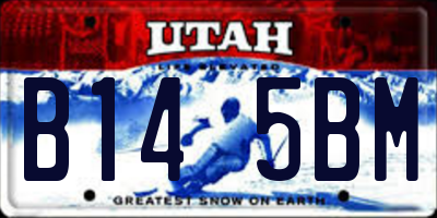 UT license plate B145BM