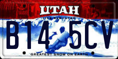 UT license plate B145CV