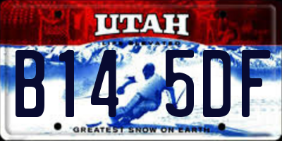 UT license plate B145DF