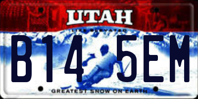 UT license plate B145EM