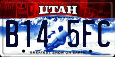 UT license plate B145FC