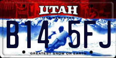 UT license plate B145FJ