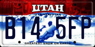 UT license plate B145FP