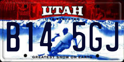 UT license plate B145GJ