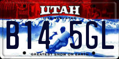 UT license plate B145GL