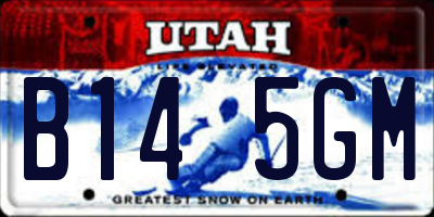 UT license plate B145GM