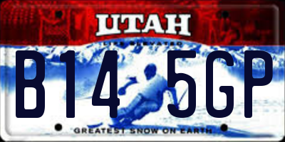 UT license plate B145GP