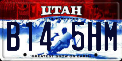 UT license plate B145HM