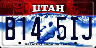 UT license plate B145IJ
