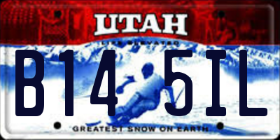 UT license plate B145IL