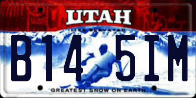 UT license plate B145IM