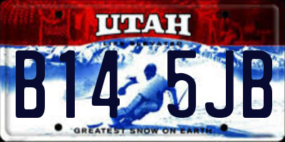 UT license plate B145JB