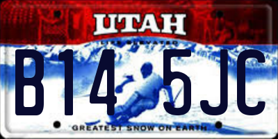 UT license plate B145JC