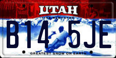UT license plate B145JE