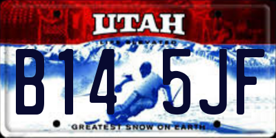 UT license plate B145JF