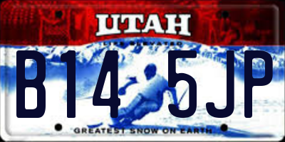 UT license plate B145JP