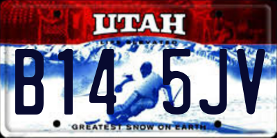 UT license plate B145JV