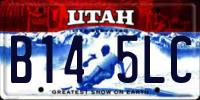 UT license plate B145LC