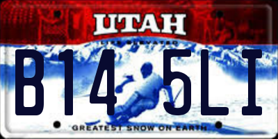 UT license plate B145LI