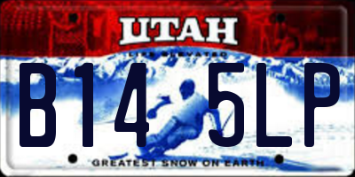 UT license plate B145LP