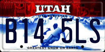 UT license plate B145LS