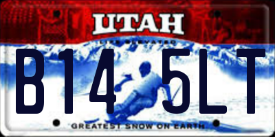 UT license plate B145LT