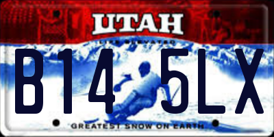 UT license plate B145LX