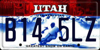 UT license plate B145LZ