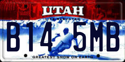 UT license plate B145MB