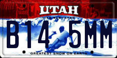 UT license plate B145MM