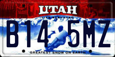 UT license plate B145MZ