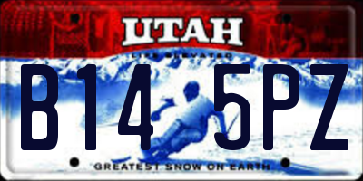 UT license plate B145PZ
