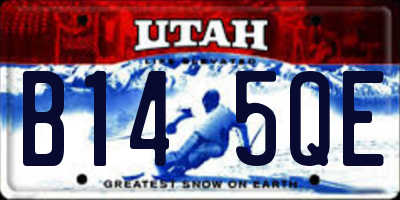 UT license plate B145QE