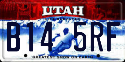 UT license plate B145RF