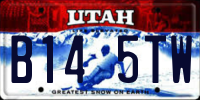 UT license plate B145TW