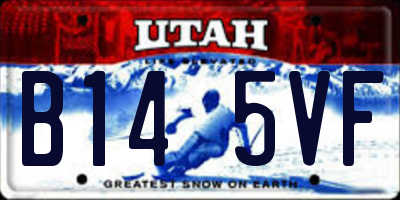 UT license plate B145VF