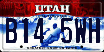 UT license plate B145WH