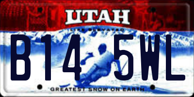 UT license plate B145WL