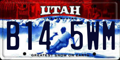 UT license plate B145WM