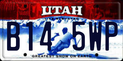 UT license plate B145WP
