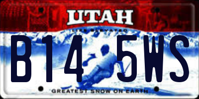 UT license plate B145WS