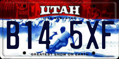 UT license plate B145XF