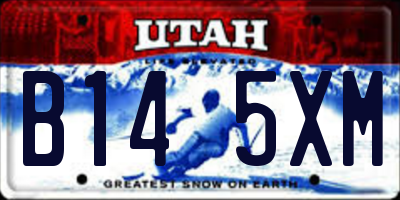 UT license plate B145XM