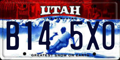 UT license plate B145XO