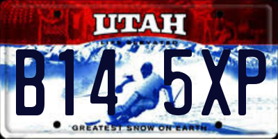 UT license plate B145XP