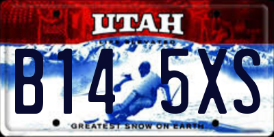 UT license plate B145XS