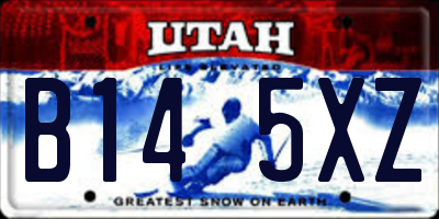 UT license plate B145XZ