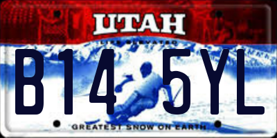 UT license plate B145YL