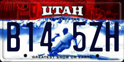 UT license plate B145ZH