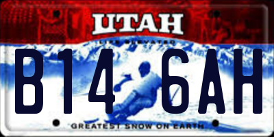 UT license plate B146AH